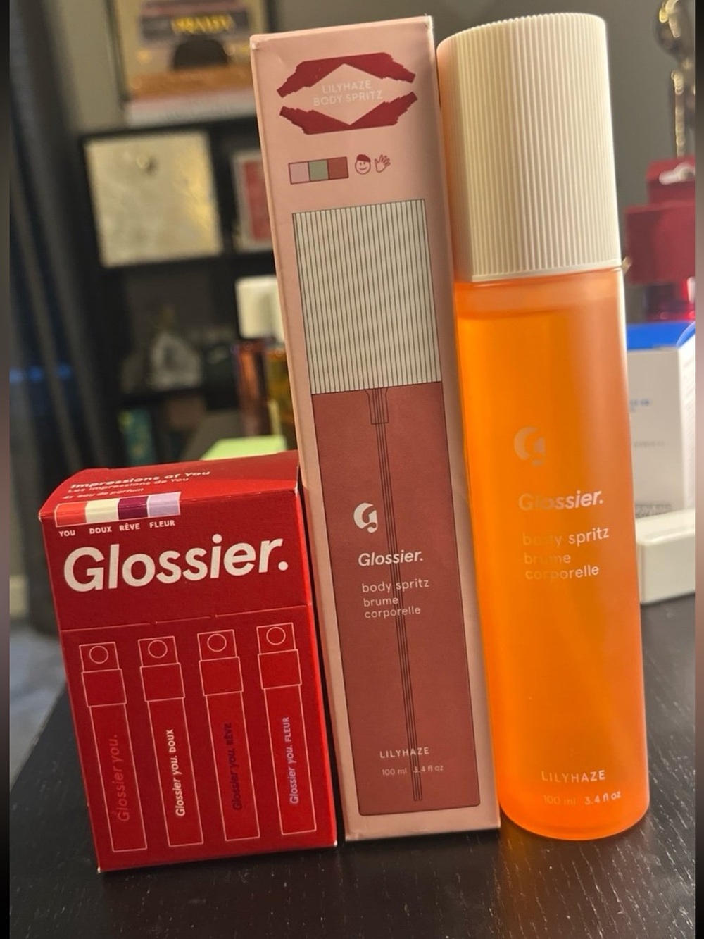 Glossier Body Spritz Lilyhaze + Perfume Sampler